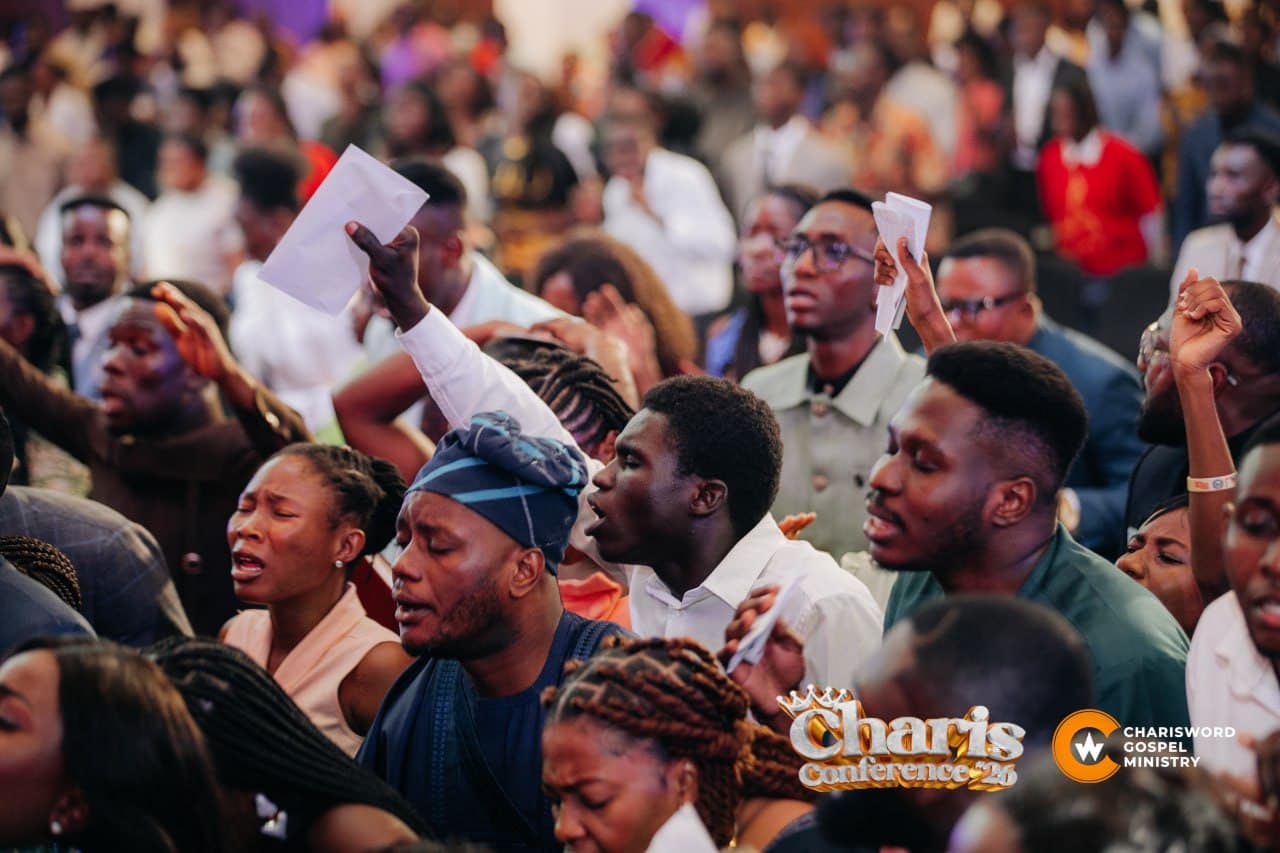 Jesus Conference assembly in worship